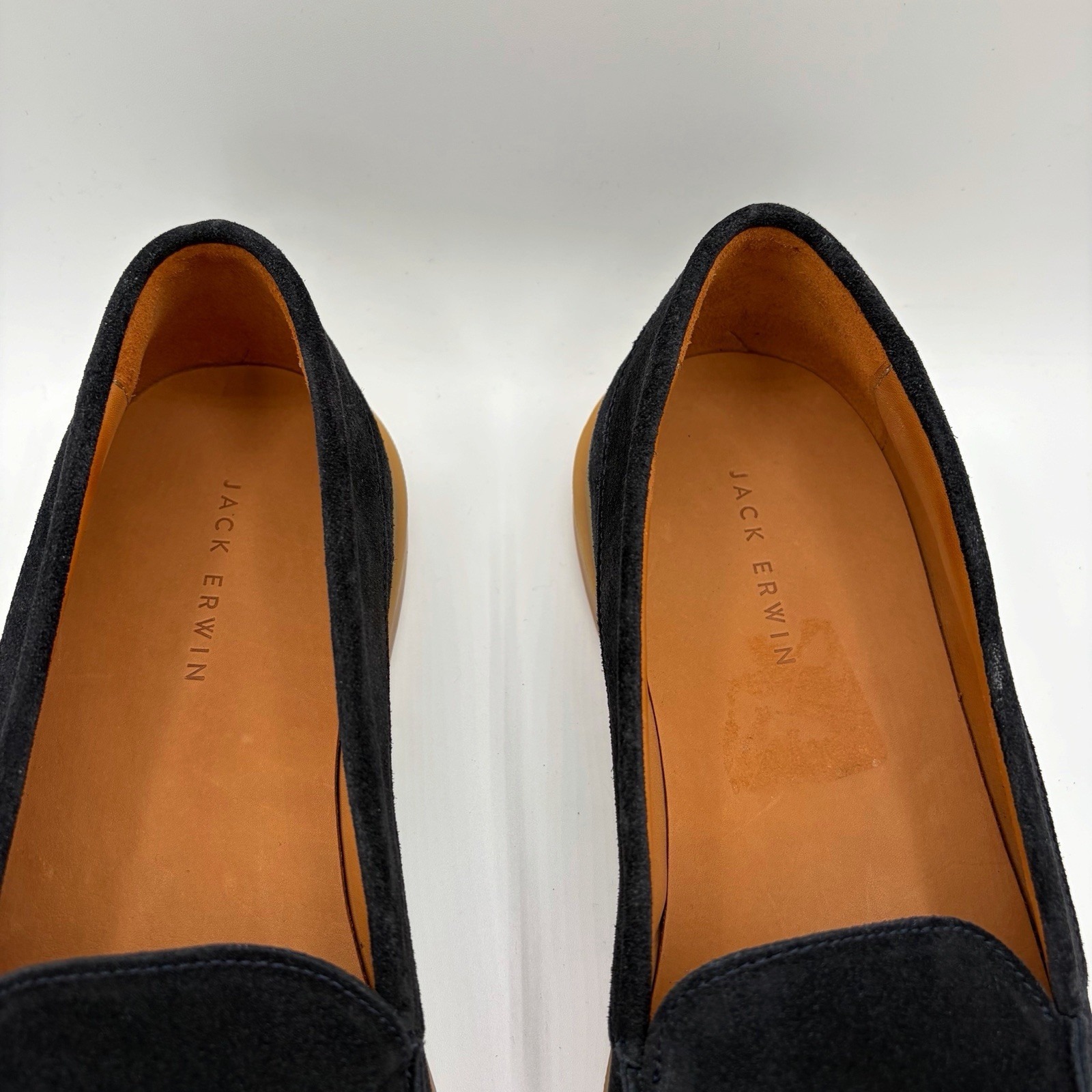 Jack Erwin Finn Black Suede Leather Loafers Men's Sz 11 Portugal Casual Slip On — image 3 of 8